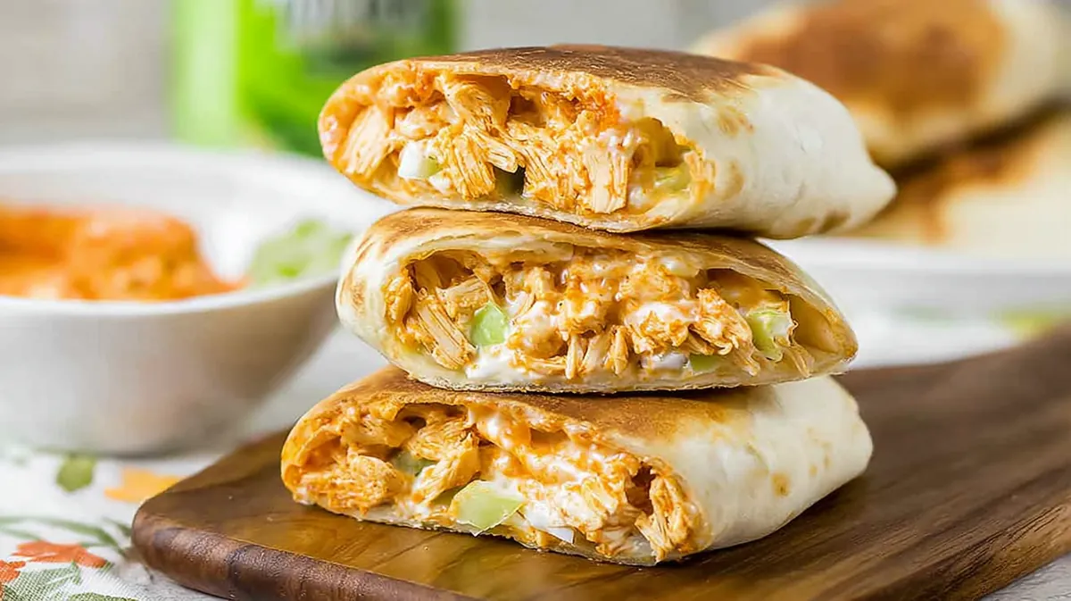 Portable buffalo chicken crunchwraps