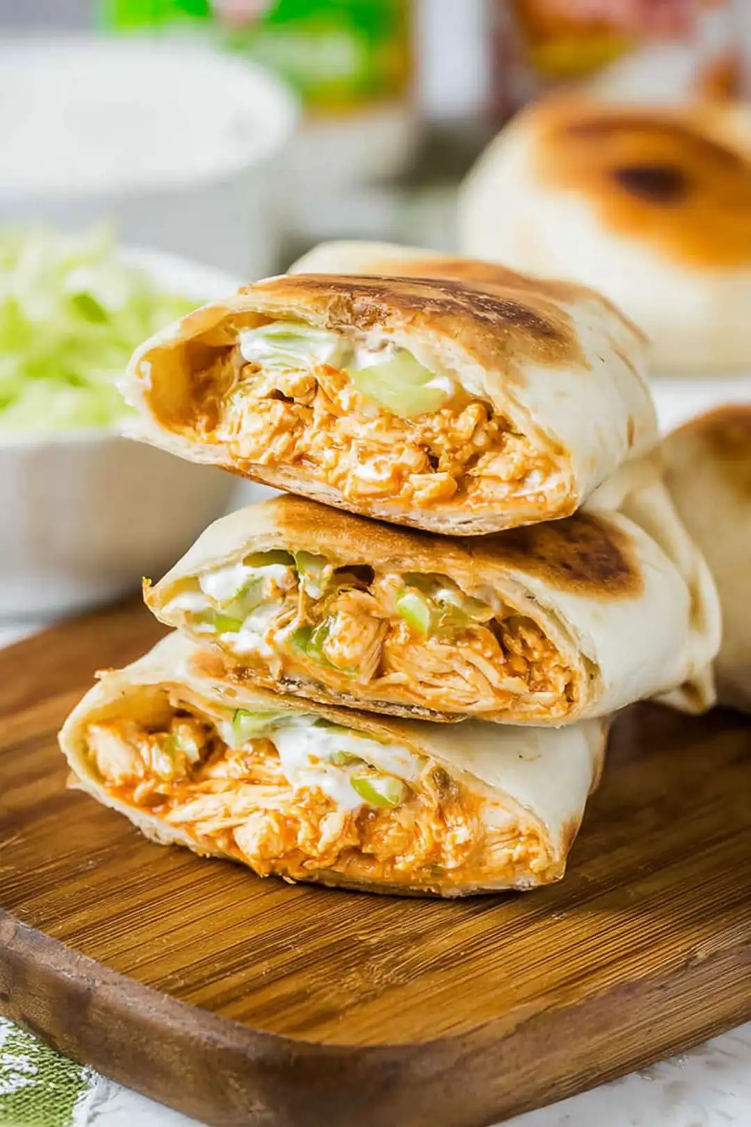 Portable buffalo chicken crunchwraps