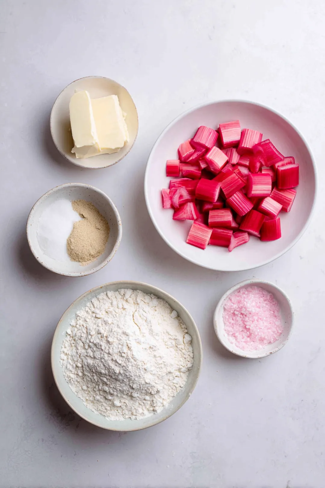 Rhubarb and Cardamom Galette ingredients