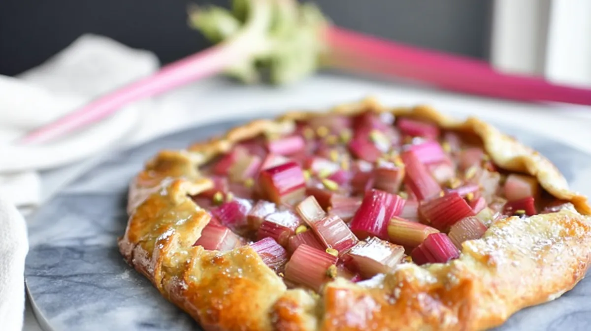 Rhubarb and Cardamom Galette -Rustic Chic-