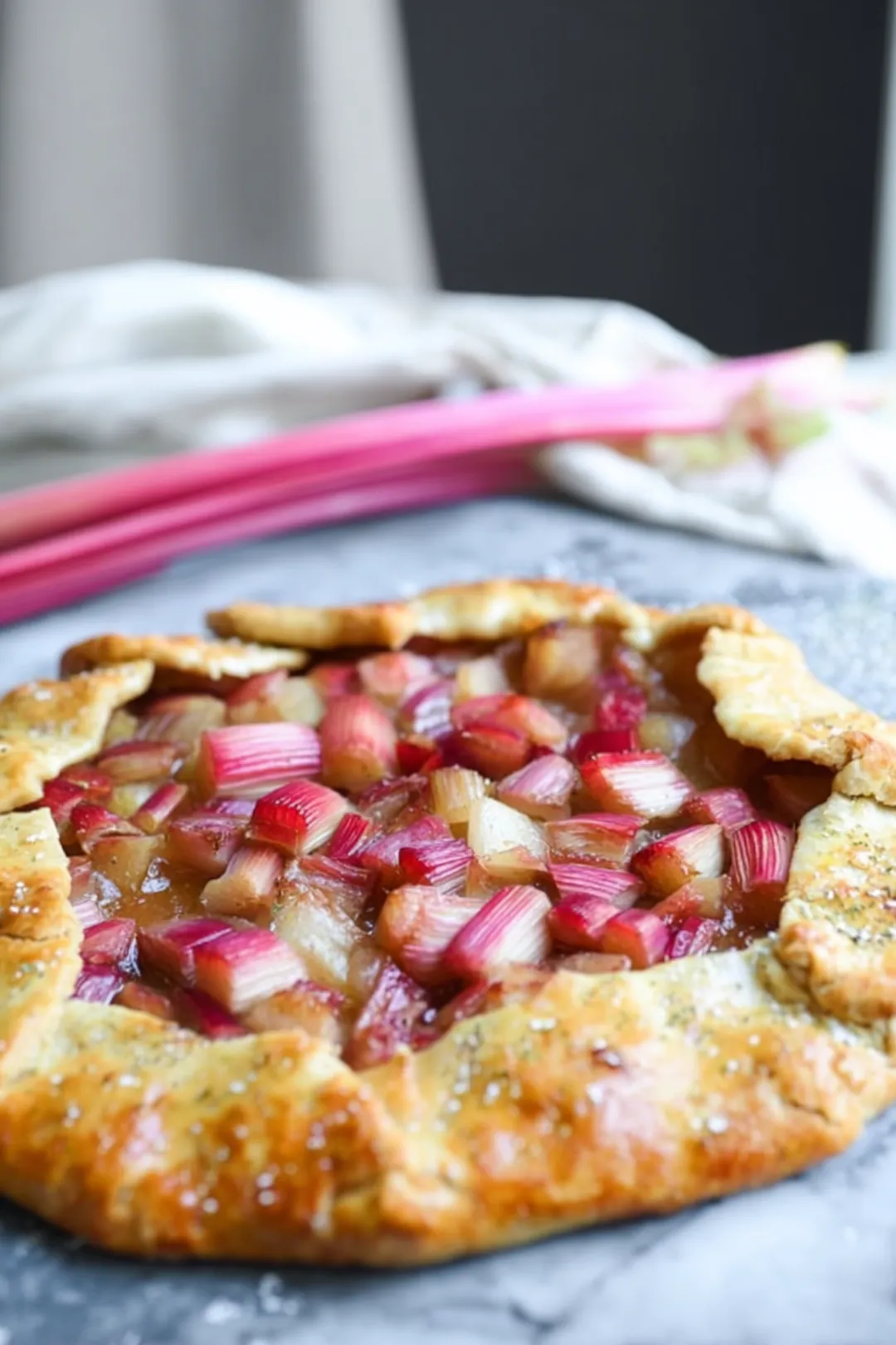Rhubarb and Cardamom Galette