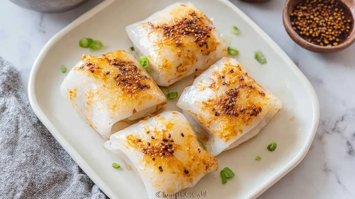 Rice Paper Pockets with Garlic Cheese