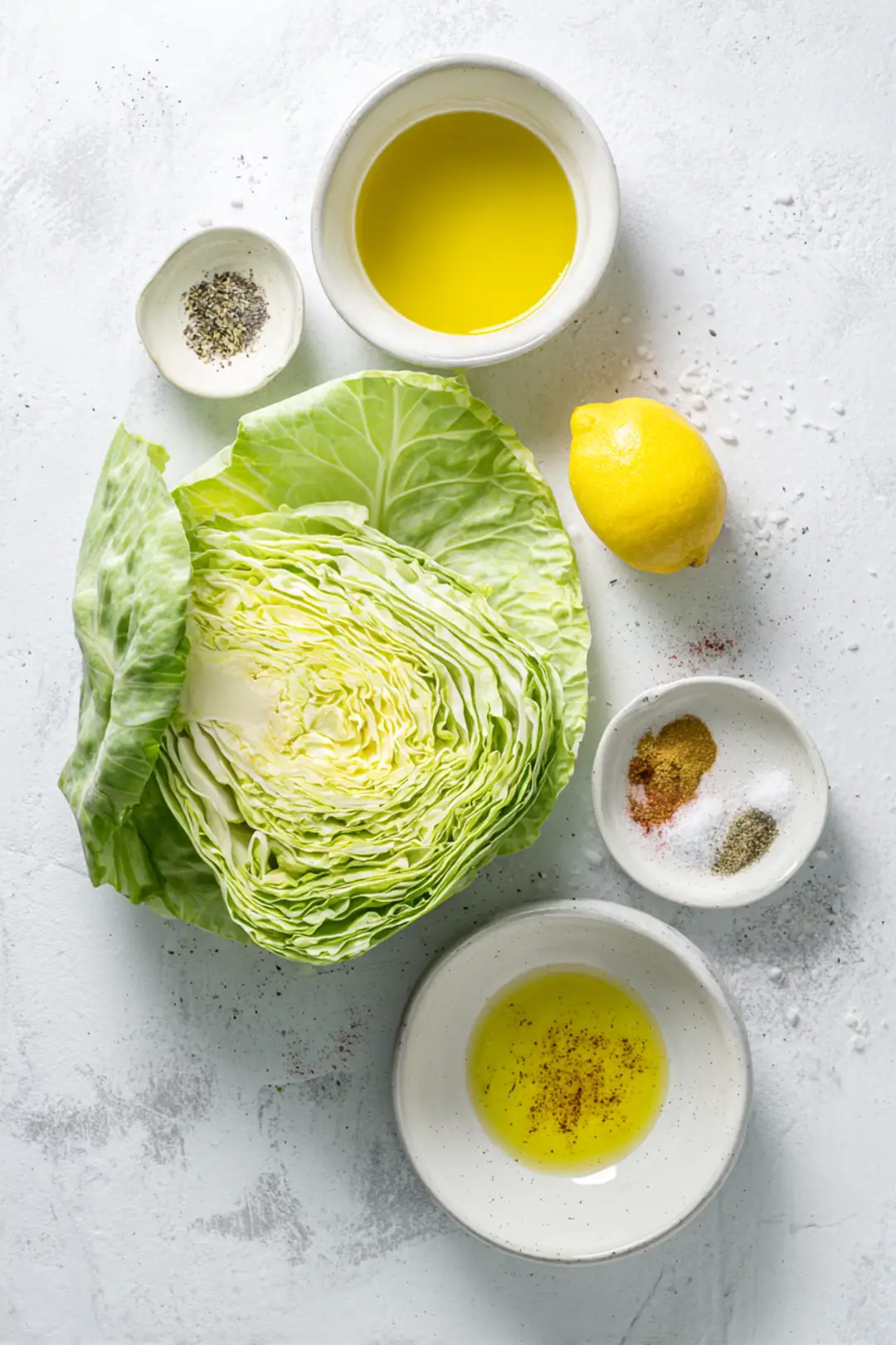 Root-to-Stem Blistered Cabbage Steaks - ingredients
