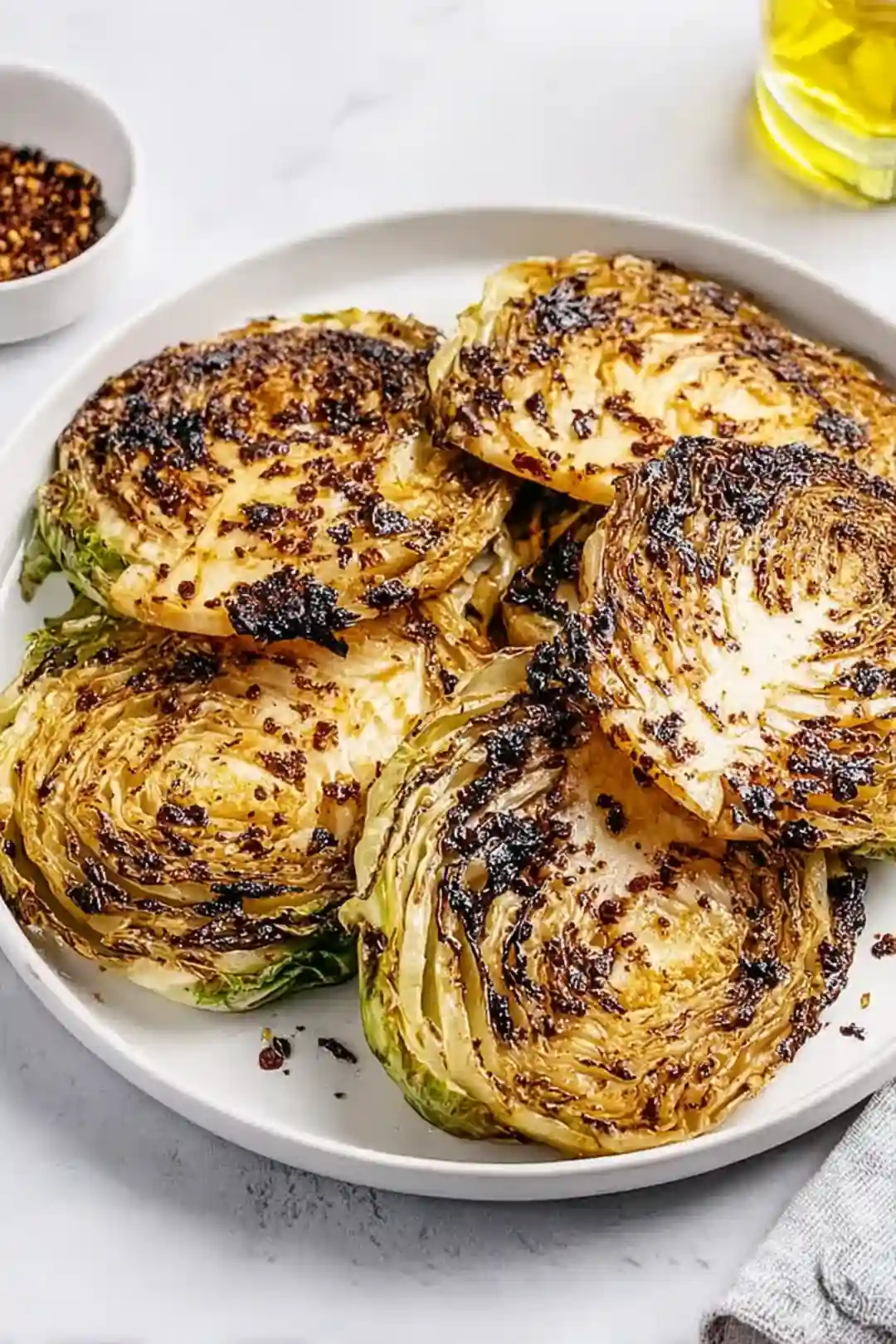 Root to Stem Blistered Cabbage Steaks