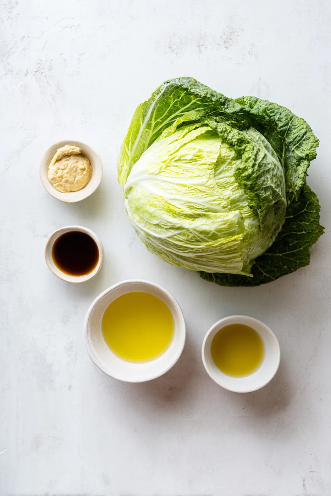 Root-to-Stem Miso Braised Cabbage - ingredients