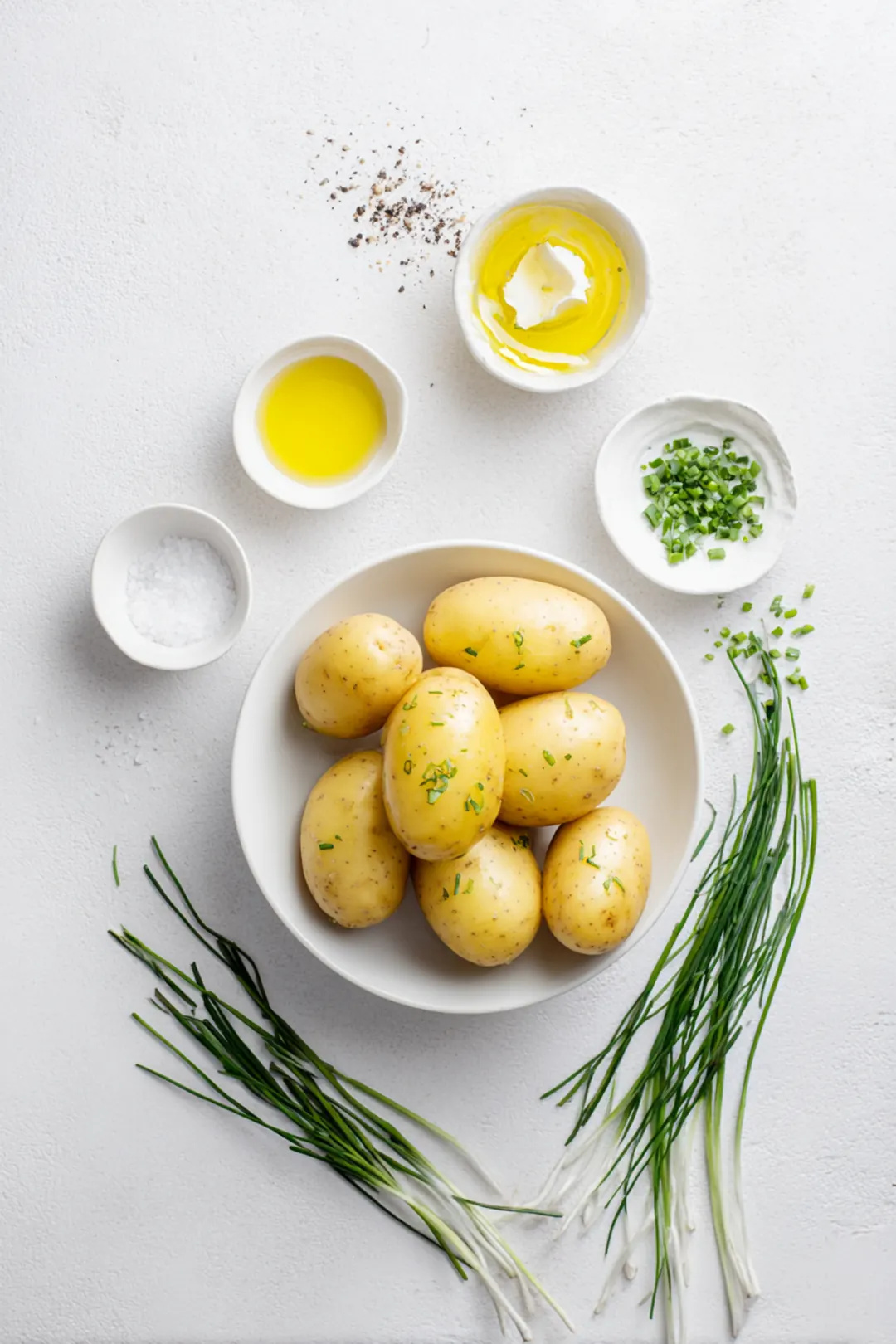 Smashed Jersey Royal Potatoes with Kefir Dip ingredients