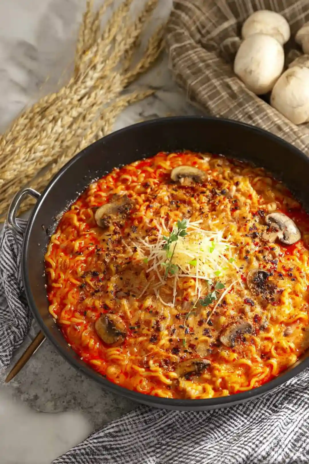 Spicy carbonara buldak ramen