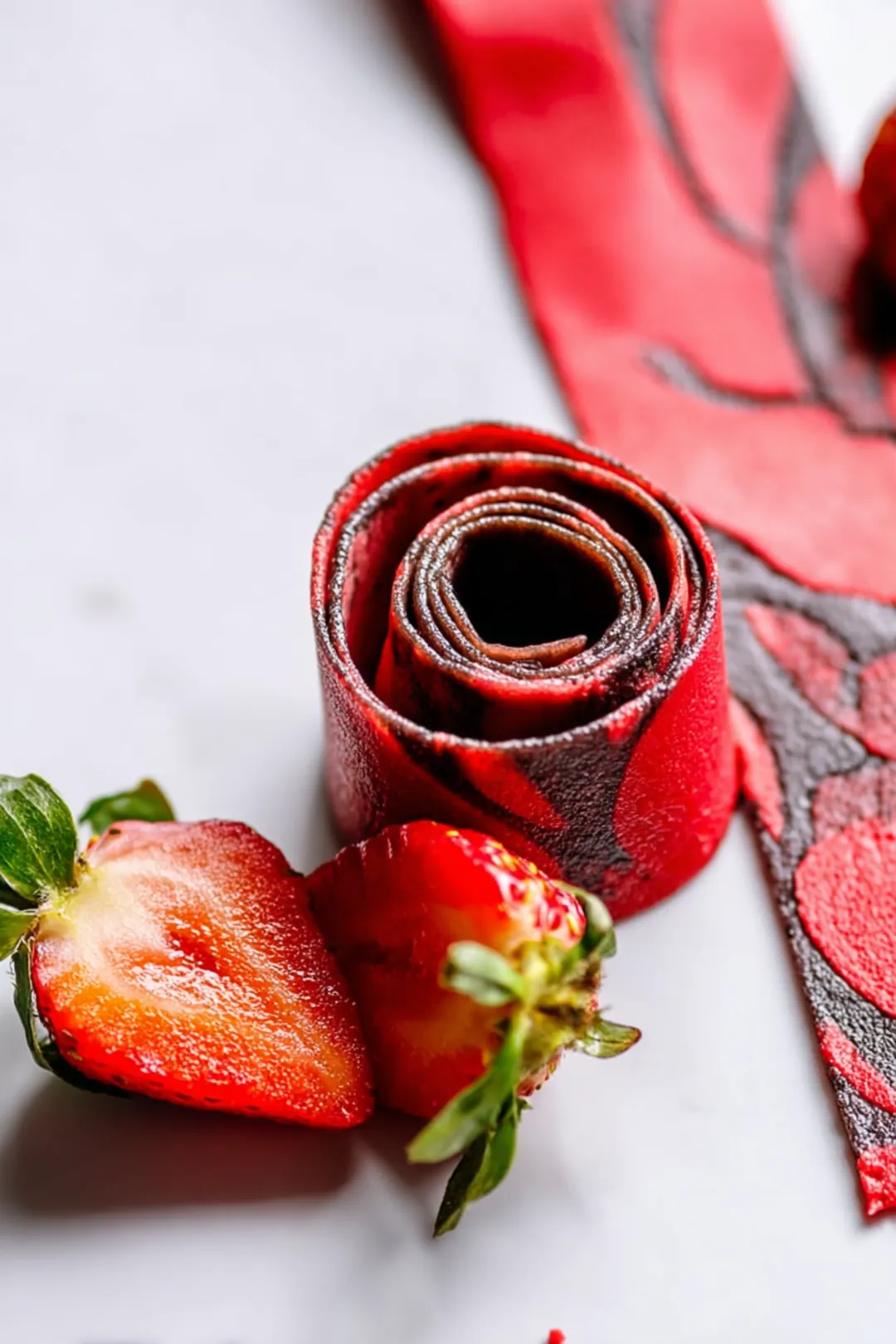 Spirulina ice cream fruit leather