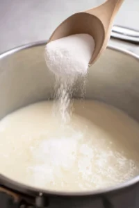 Sprinkle gelatin powder over mixture and stir until fully dissolved
