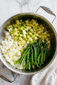 Stir in the asparagus pieces and cook for an additional 5 minutes