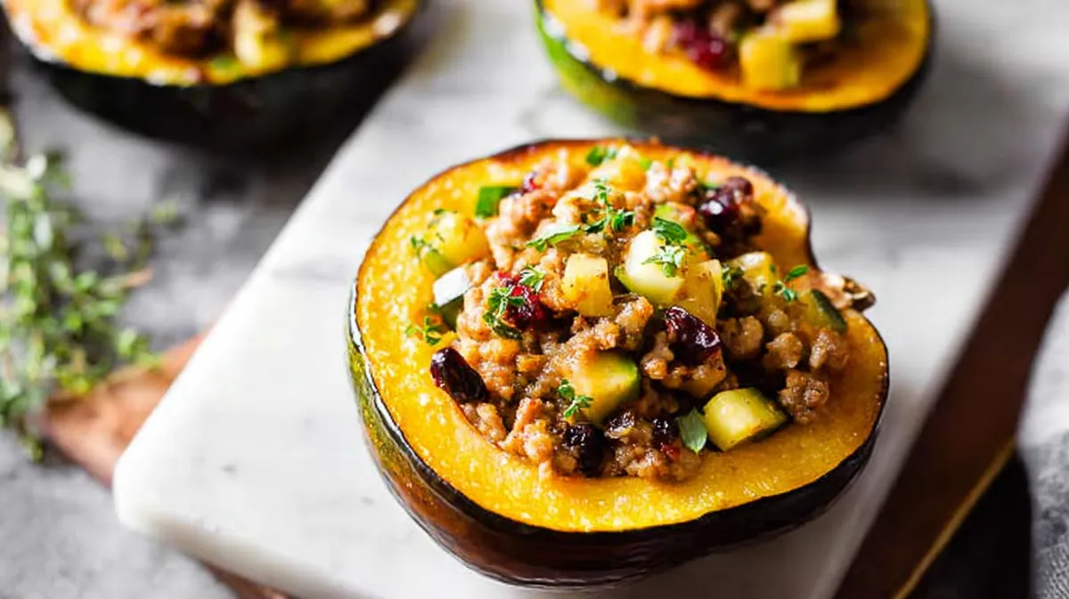 Sweet and Savory Acorn Squash