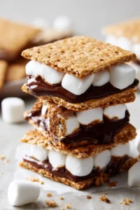 Top with another half of the graham cracker and cook in air fryer for 3 minutes until gooey and golden