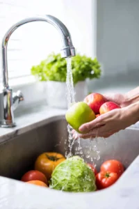 Wash and chop fresh produce