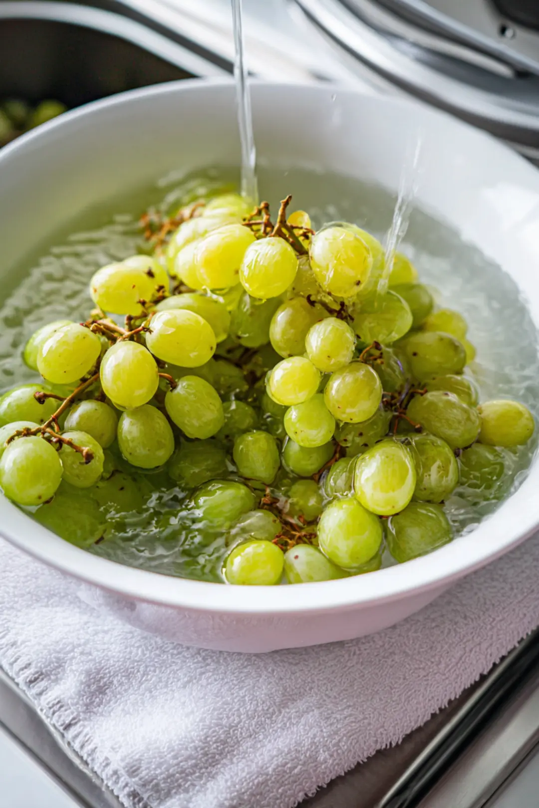 Wash the grapes thoroughly and pat them dry