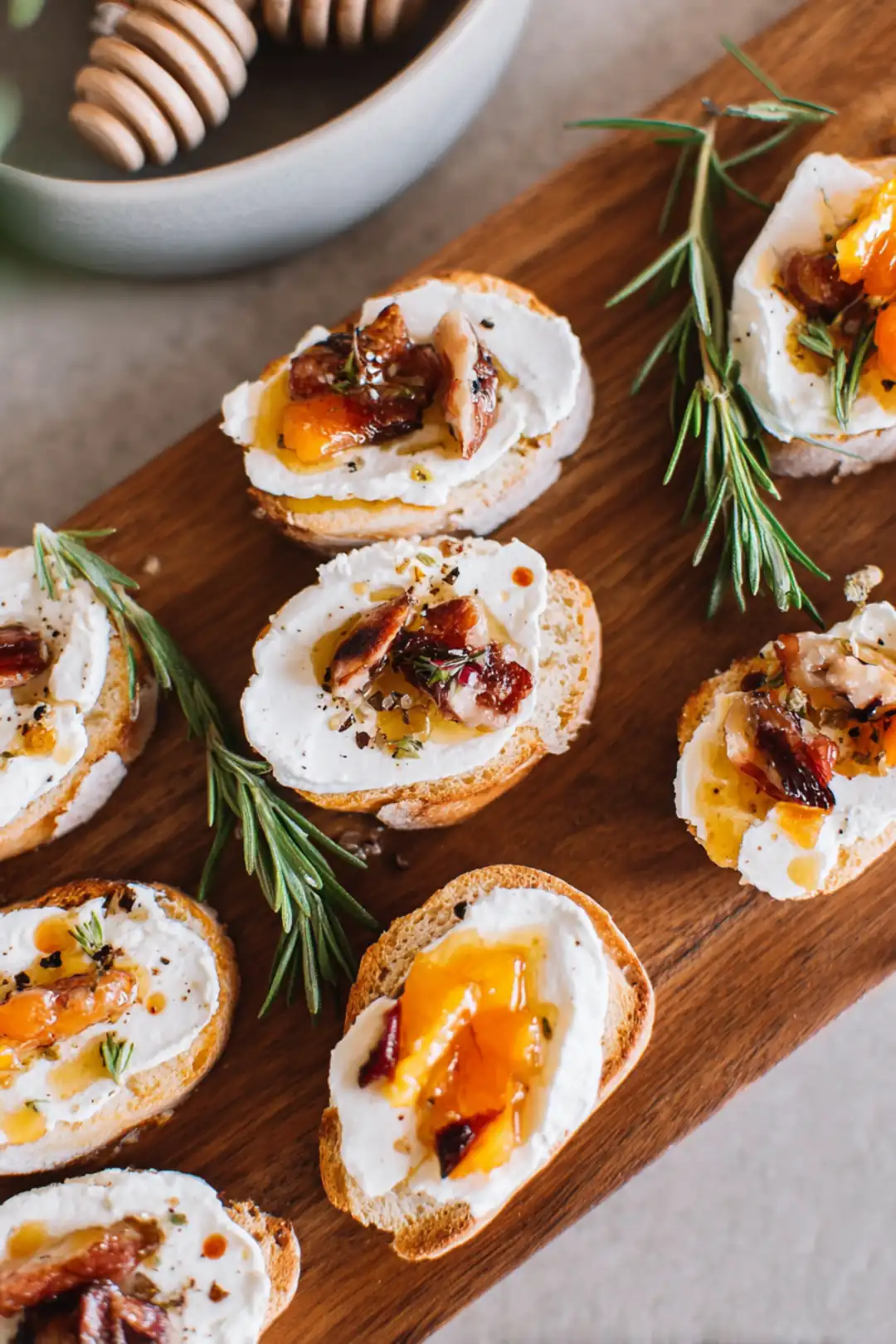 Whipped feta and hot honey open board