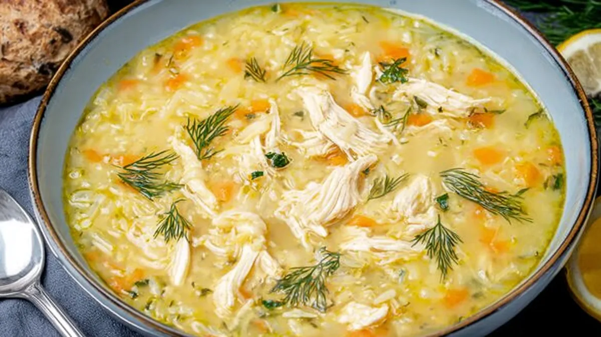 Authentic Mediterranean Lemon Chicken Soup