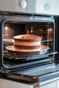 Bake the cake and let it cool