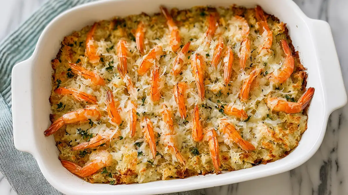 Baked stuffed shrimp casserole