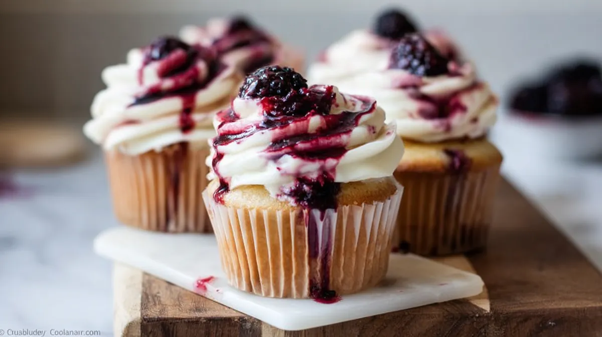 Blackberry Swirl Cupcakes