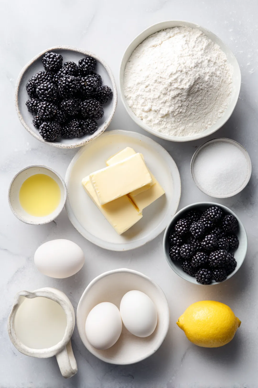 Blackberry Swirl Cupcakes - ingredients