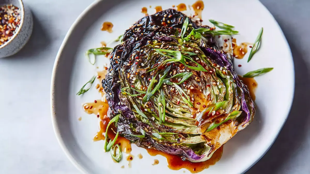 Blistered Cabbage Steaks with Hot Honey