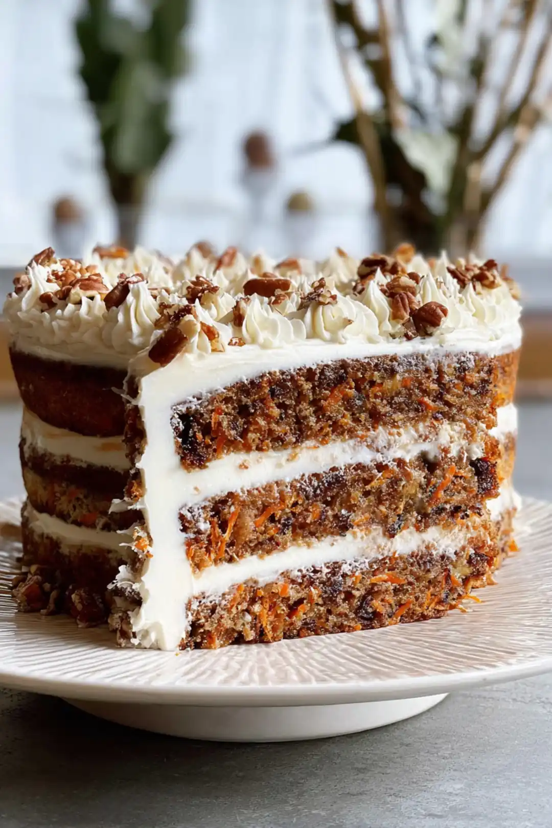 Brown butter carrot cake with cream cheese frosting
