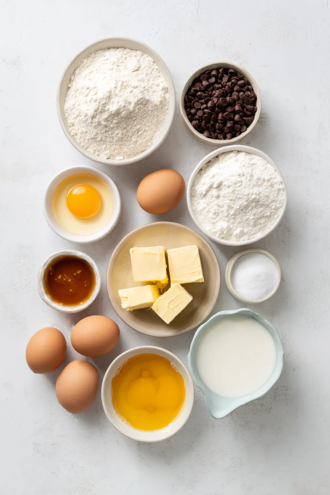 Chocolate Chip Vanilla Custard Brioche - ingredients