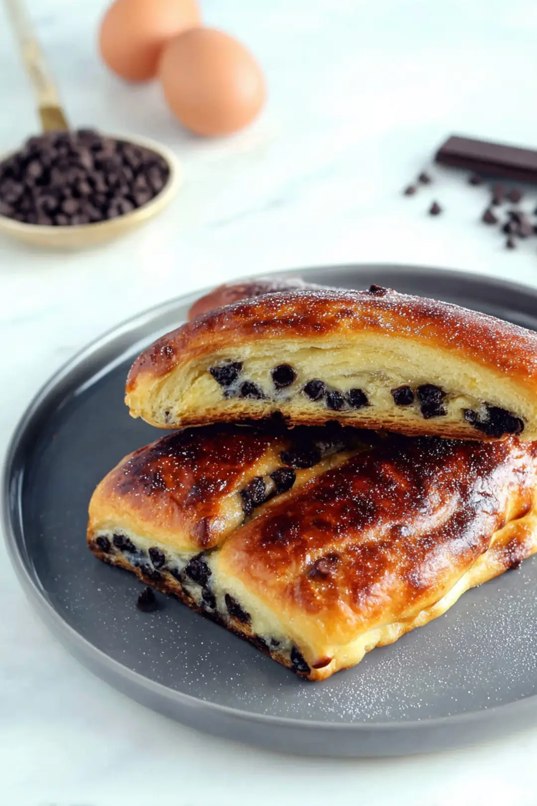 Chocolate Chip Vanilla Custard Brioche
