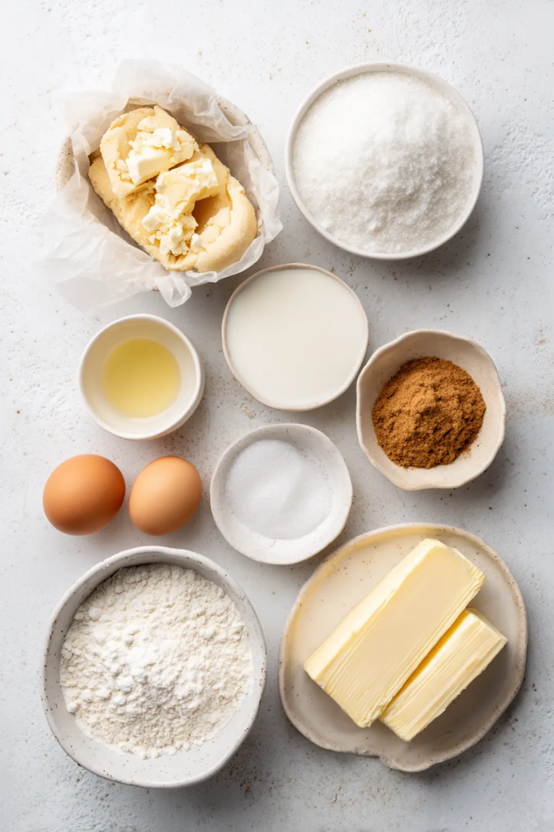 Cinnamon sugar cheesecake bars - ingredients