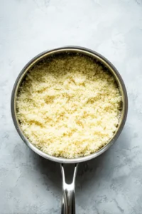 Combine couscous and boiling water, then let it sit for 5 minutes