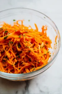 Combine the dressing with the carrot mixture