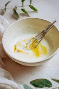 Combine wet ingredients for cake