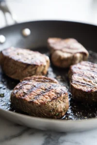 Cook marinated steak on high heat