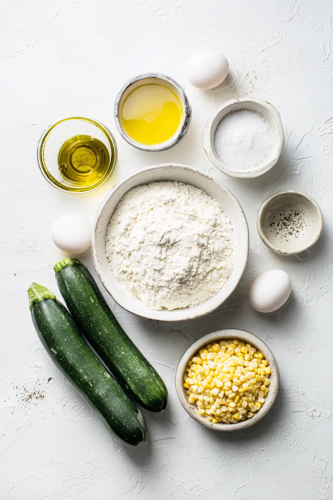 Corn Zucchini Fritters - ingredients