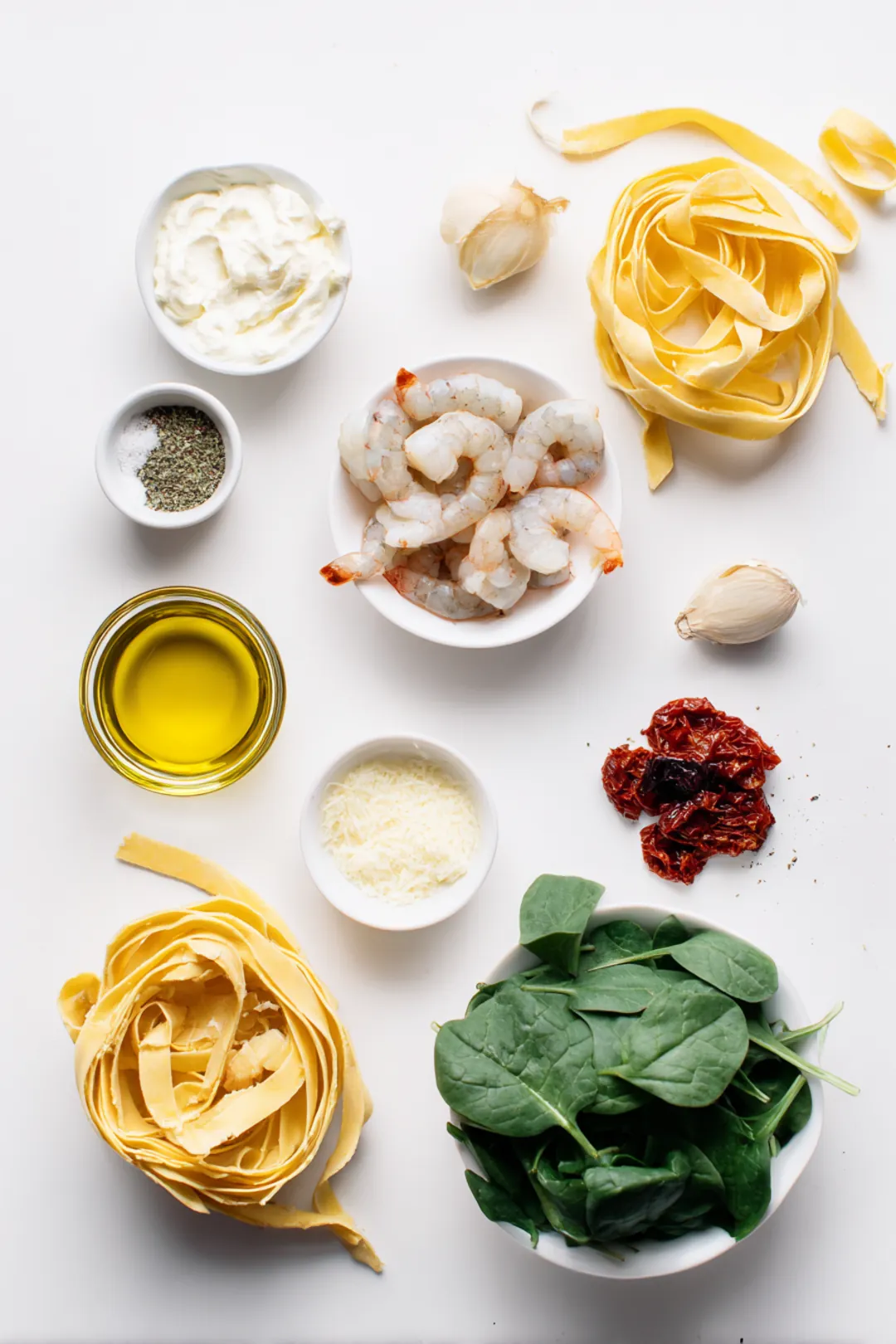 Creamy marry me shrimp pasta ingredients