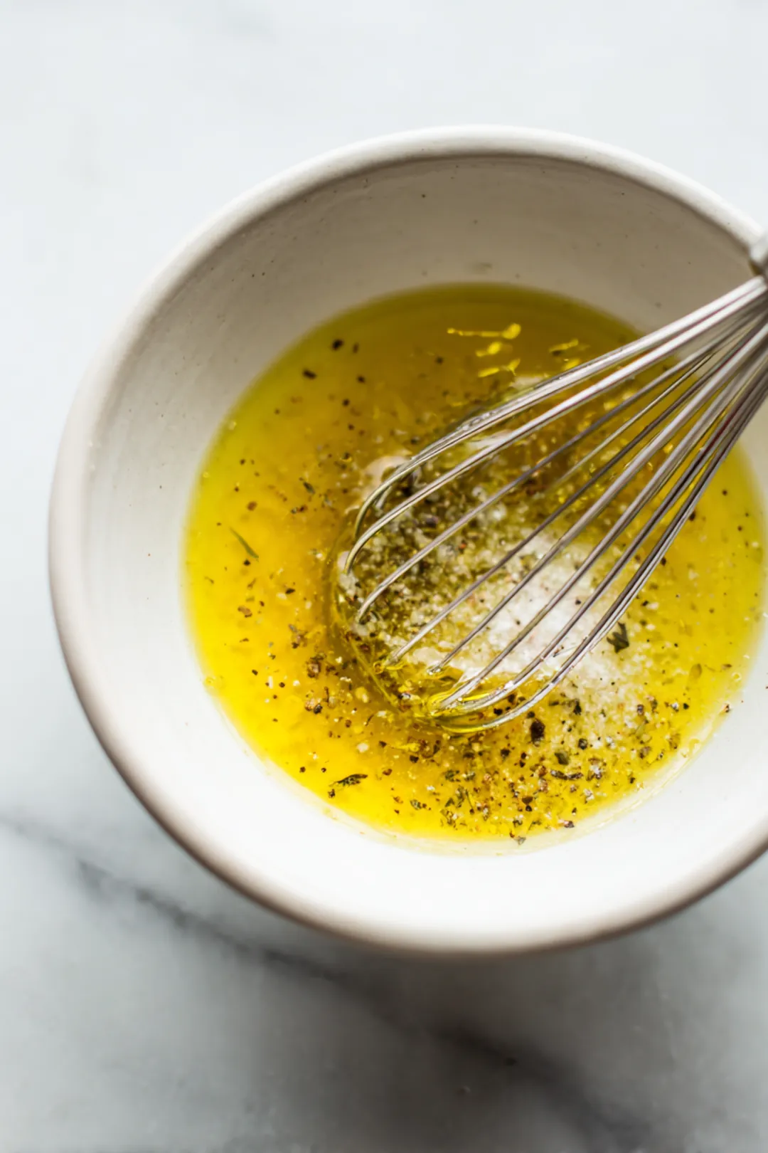 Drizzle olive oil and lemon juice over the salad