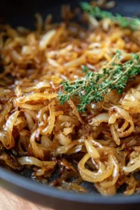 Fill pastry circles with caramelized onion mixture and top with cheese