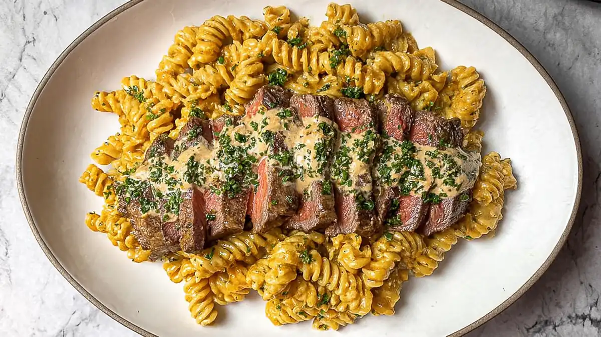 Garlic Butter Steak Pasta