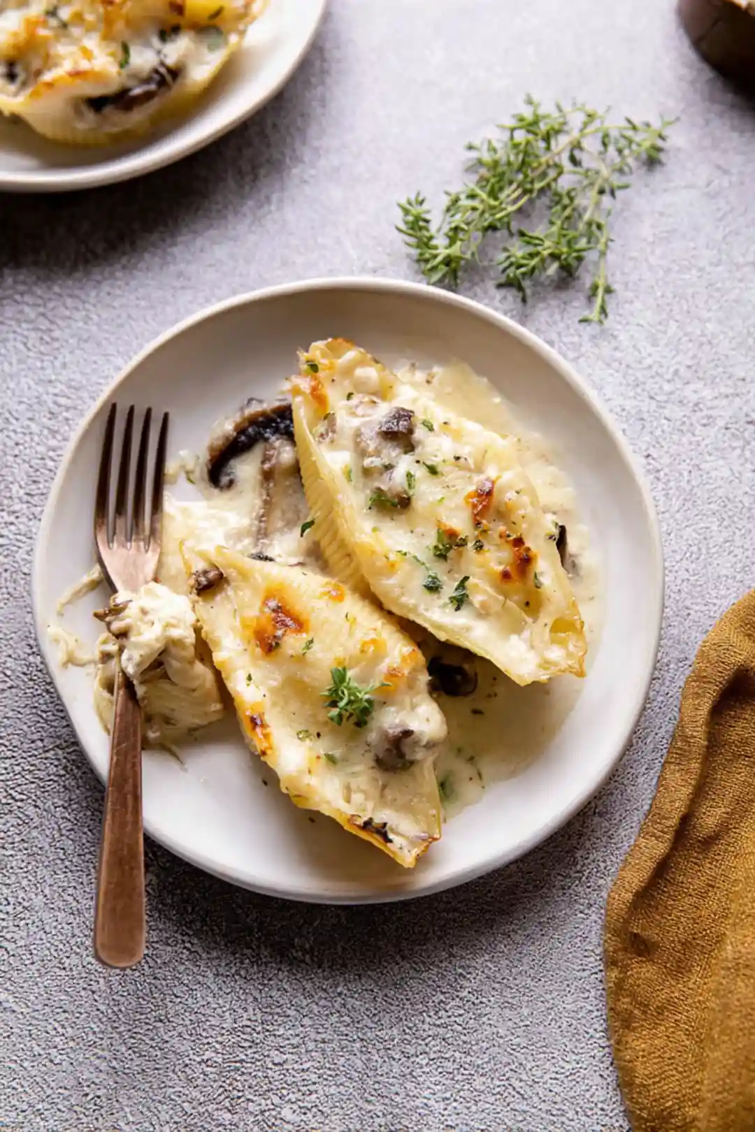 Garlic Mushroom stuffed shells