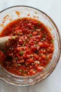 Gently stir the mixture until all the ingredients are evenly coated