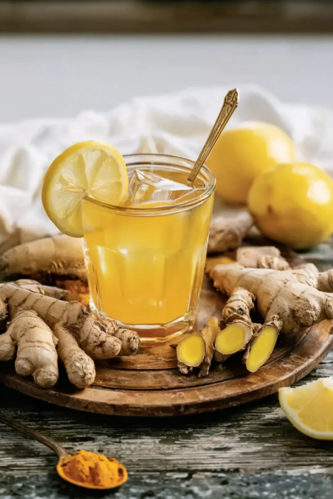 Ginger and turmeric gut soothe iced tea