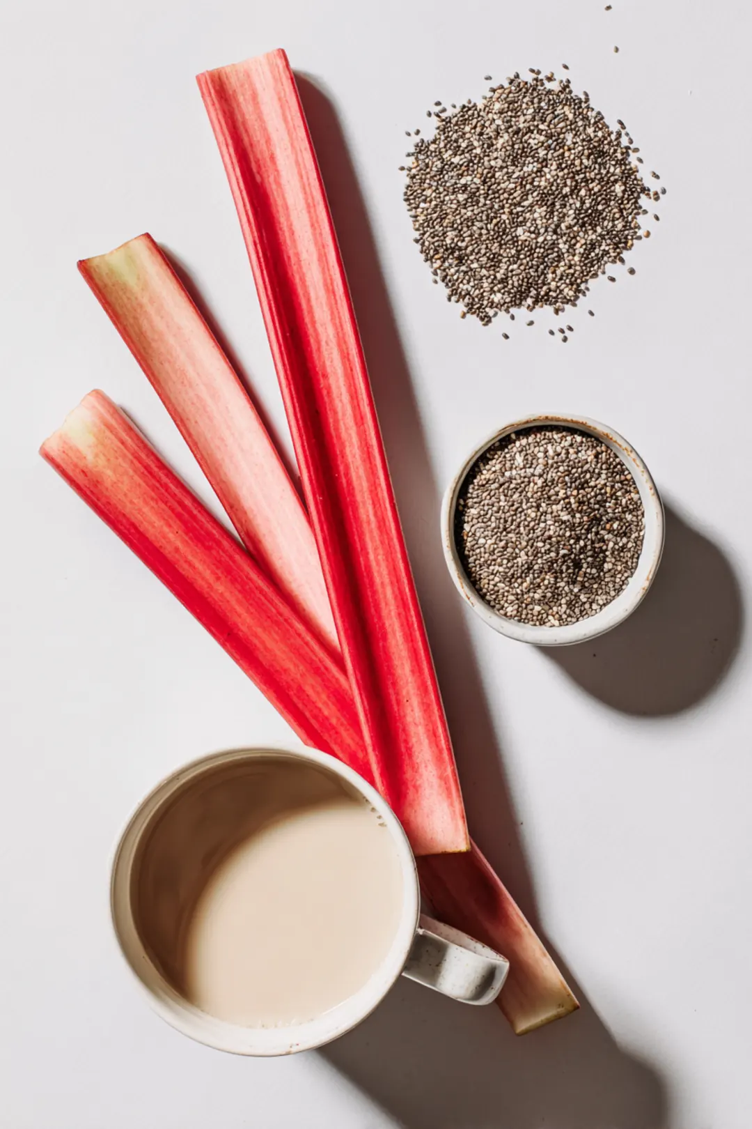 High-Fiber Chia Seed Pudding with Fresh Rhubarb ingredients
