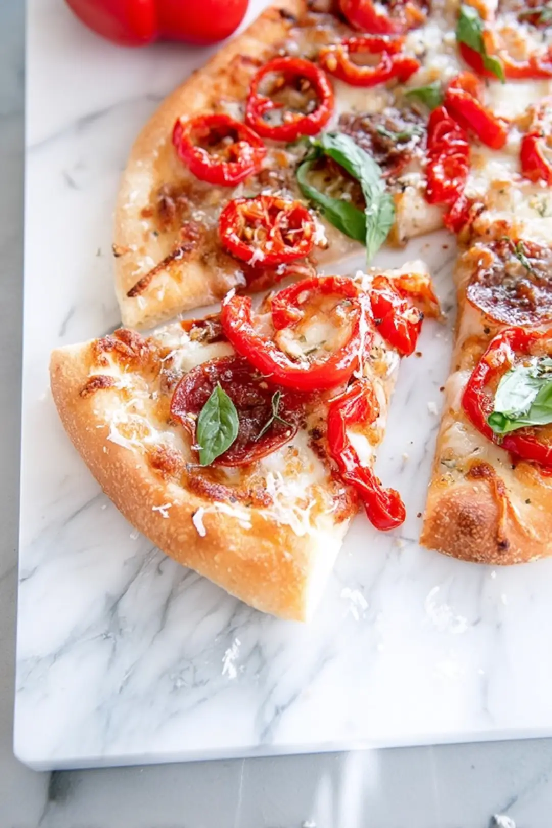 Hot calabrian chili pepperoni pizza