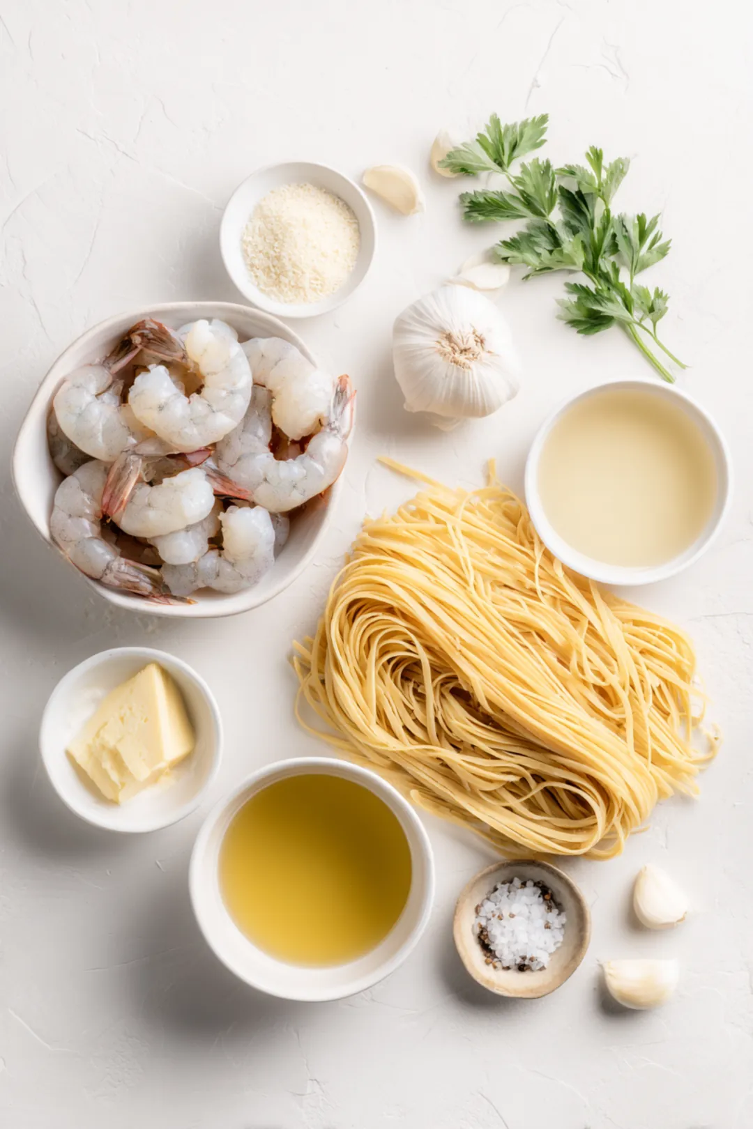 Ina Garten linguine with shrimp scampi - ingredients