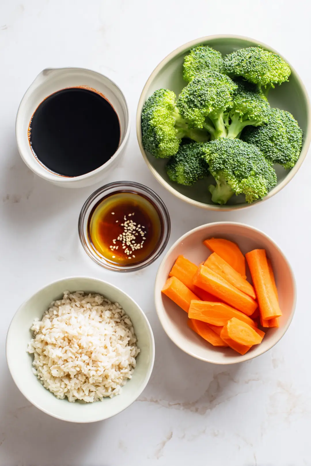 Korean Ground Chicken Bowls - ingredients