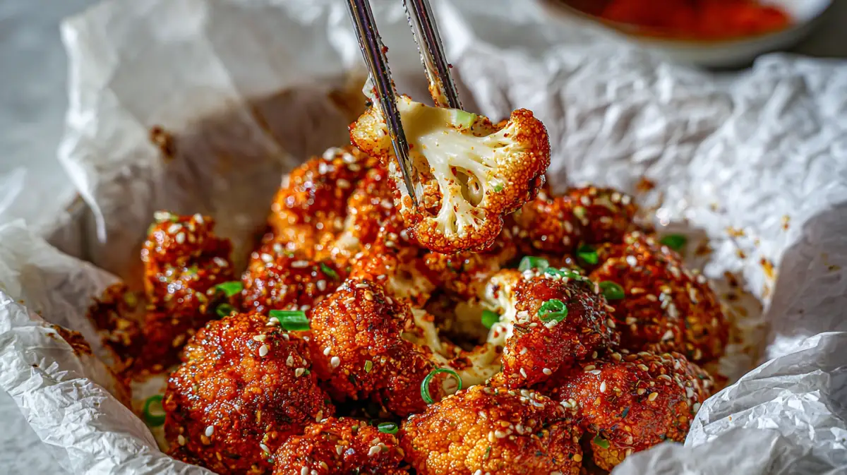 Korean style baked cauliflower