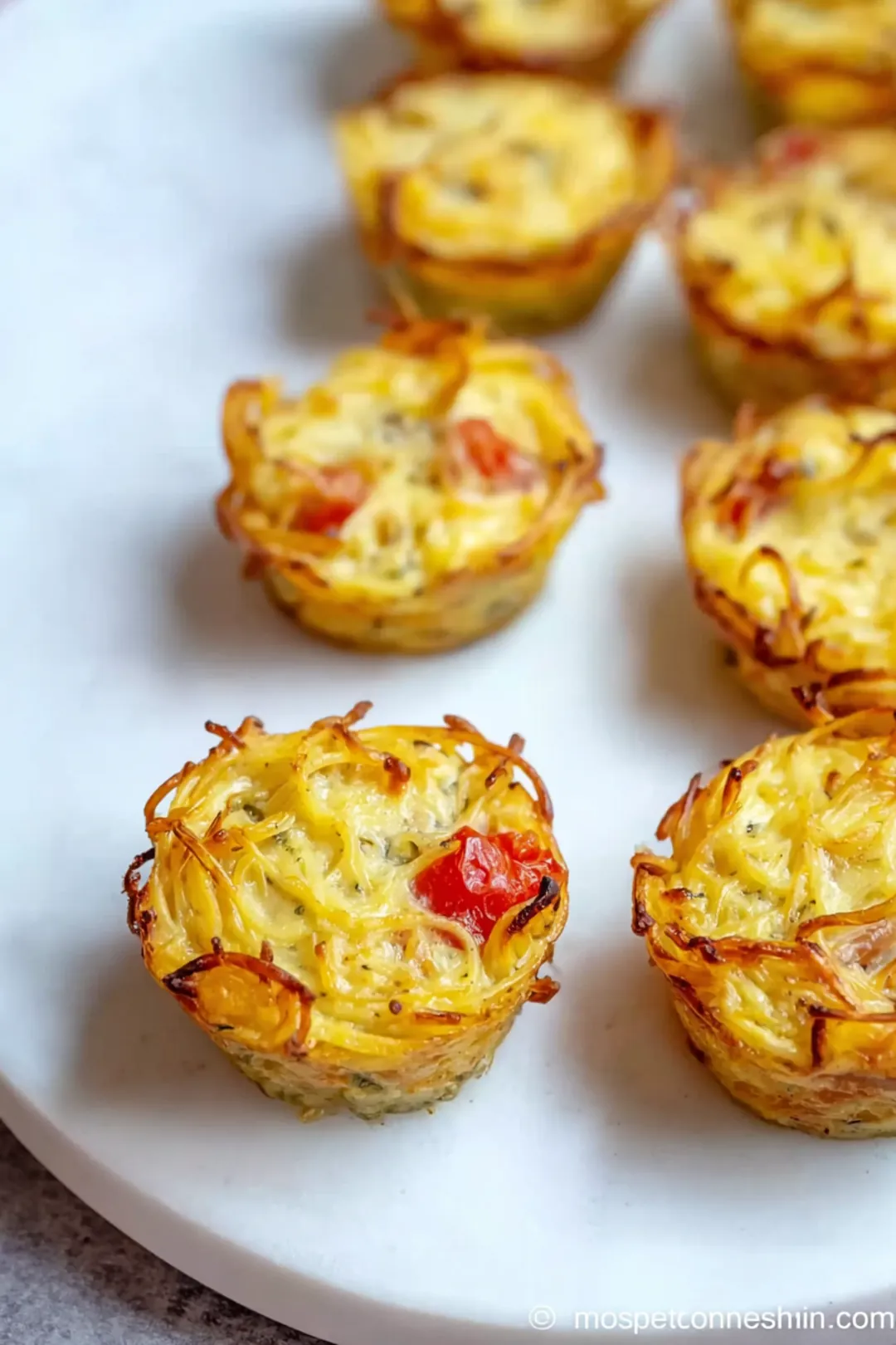 leftover spaghetti frittata muffins