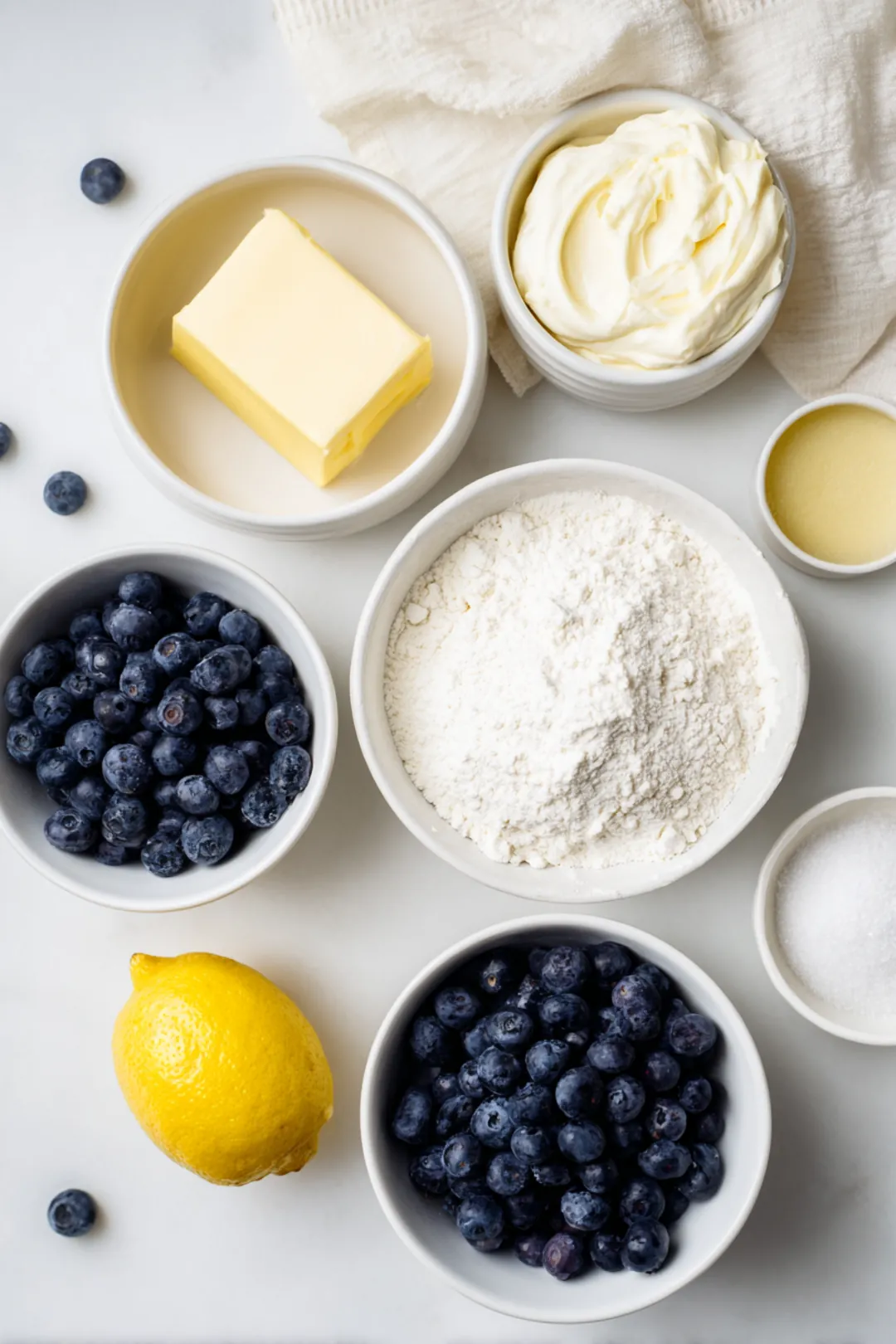 Lemon blueberry cake ingredients