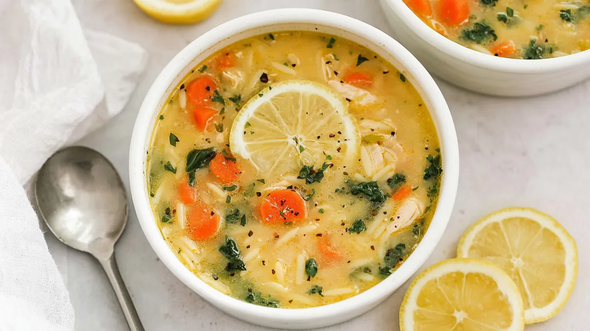 Lemon Chicken Orzo Soup