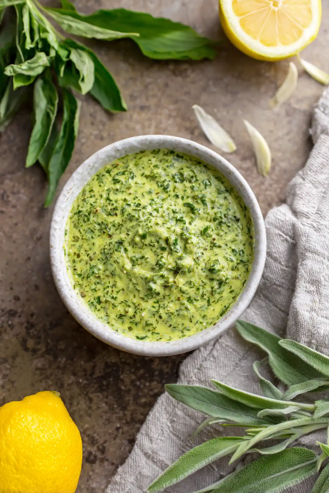 Let the dressing sit at room temperature for about 10 minutes before serving